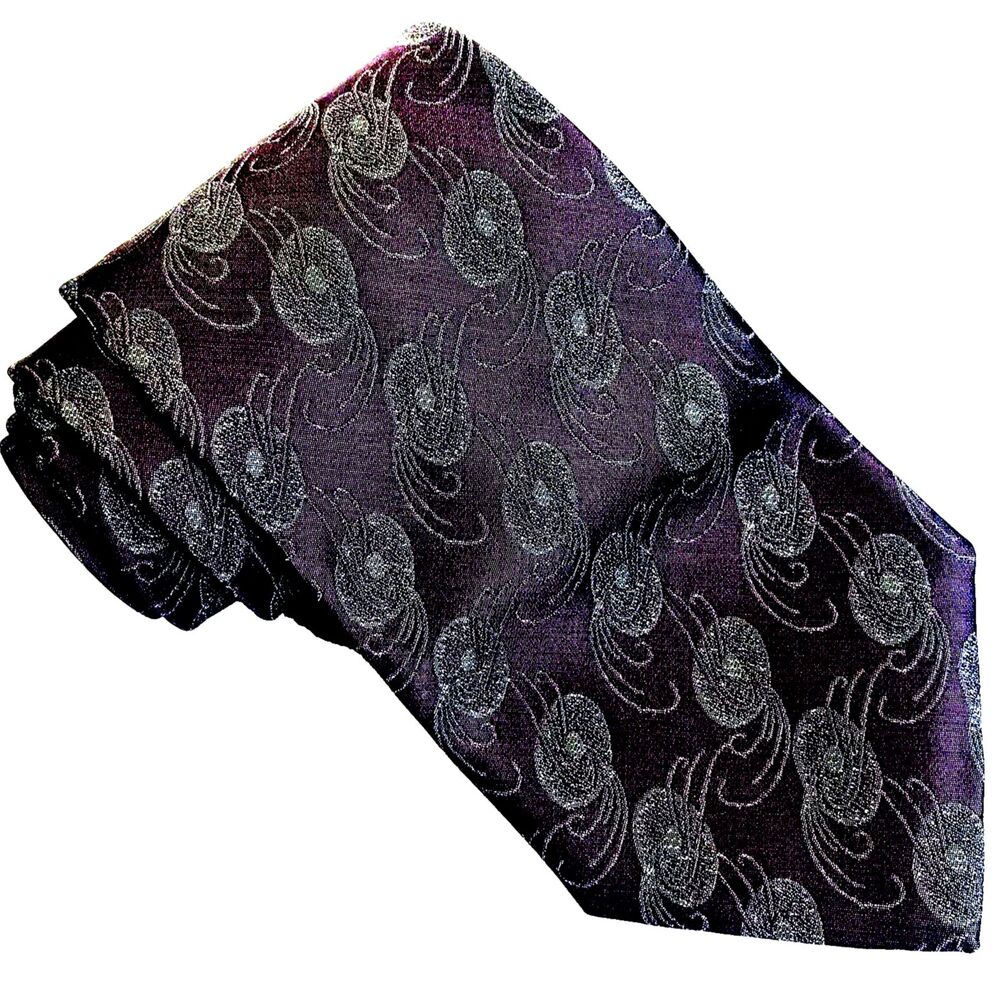 Robert Talbott Studio Tie Purple Geometric Art Palette Silver Dr Germ Preppy